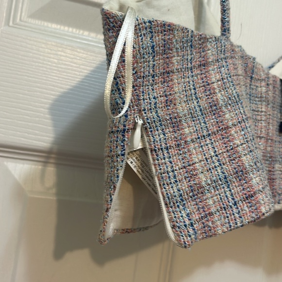 Zara - tweed corset top - plaid checkered with metallic threading - size M - Picture 5 of 8
